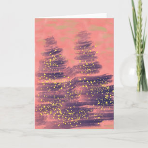 Cotton Candy Winterscape Holiday Art Card