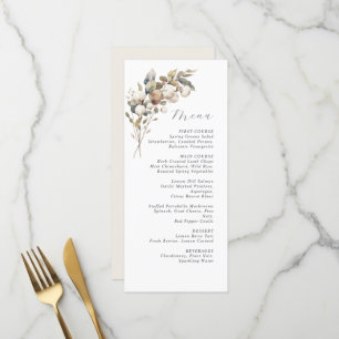 cotton & eucalyptus wedding menu