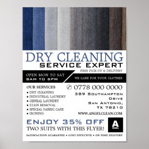 Cotton Fabric, Dry Cleaners, Cleaning Service Poster