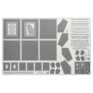 Cotton Fabric make 3 grey photo frames sew pattern