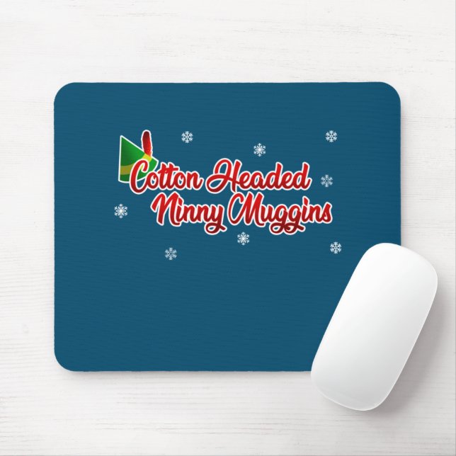Cotton Headed Ninny Muggins Funny Elf Christmas Mouse Pad (With Mouse)