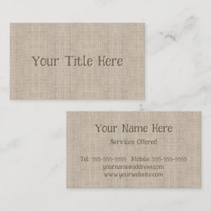 Cotton Linen Simple Modern Business Card
