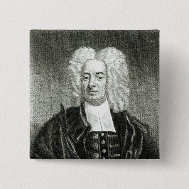 Cotton Mather 2 Inch Square Button (Front)