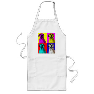 cotton pop art dog Long Apron