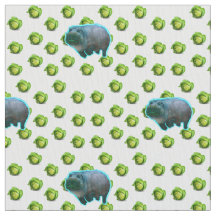 COTTON PRINT FABRIC - HUNGRY HIPPO