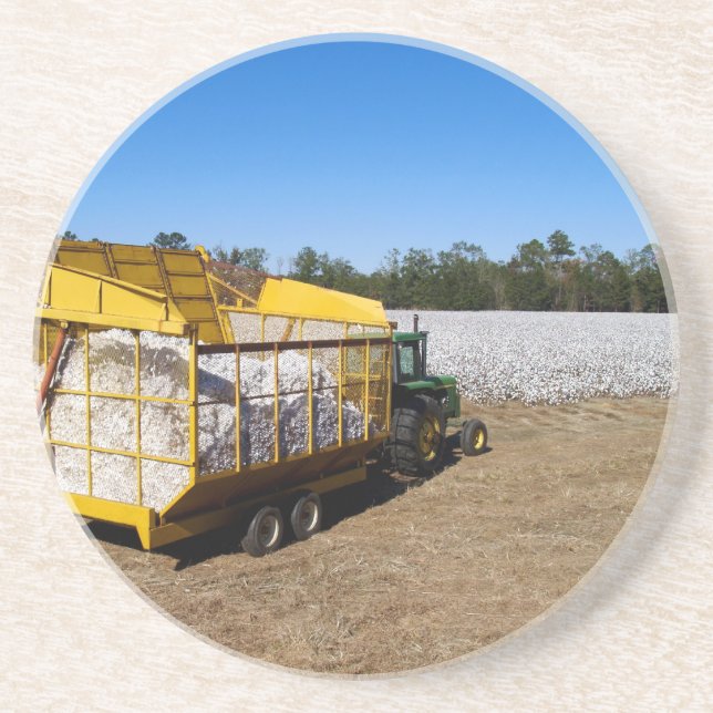 Cotton Series--1 of 9---Boll Buggy Coaster (Front)
