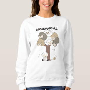 Cotton Sheep Word Game Many Sheep On Tree Sweatshirt