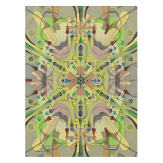Cotton Tablecloth abstract geo 52x70 inches 0641a