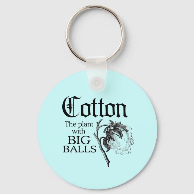 COTTON THE PLANT WITH BIG BALLS KEYCHAIN (Front)
