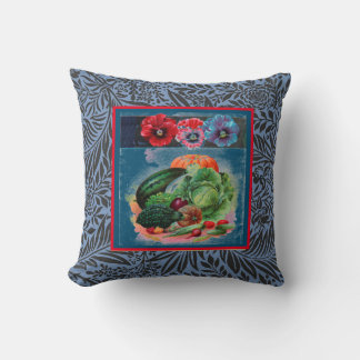 COTTON THROW PILLOW HAPPY SEED W/ CUSTOM INITIAL