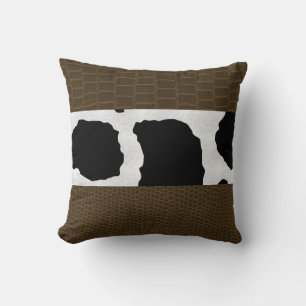 Cotton 'Throw Reversible Animal Print Pillow