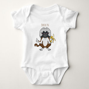 Cotton Top Tamarin monkey cartoon illustration
