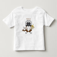 Cotton Top Tamarin monkey cartoon illustration