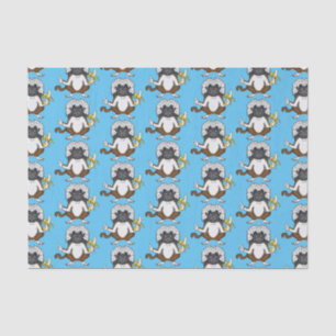 Cotton Top Tamarin monkey cartoon illustration Tissue Paper