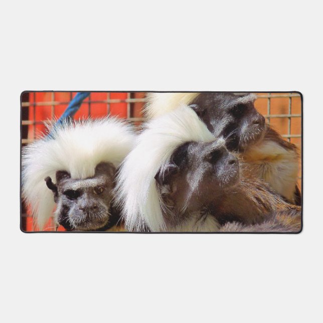 COTTON -TOP TAMARIN MONKEYS DESK MAT (Front)