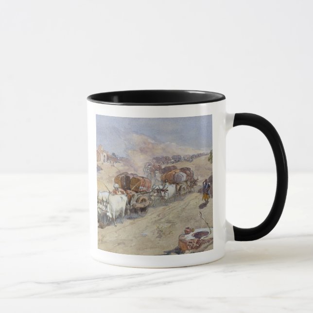 Cotton Transport, India, 1862 (w/c over pencil hei Mug (Right)