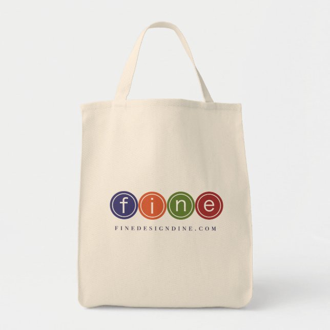 Cotton Twill Grocery Tote Bag (Front)