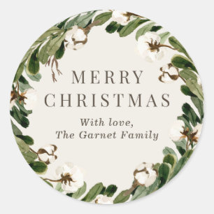 Cotton Wreath Sticker