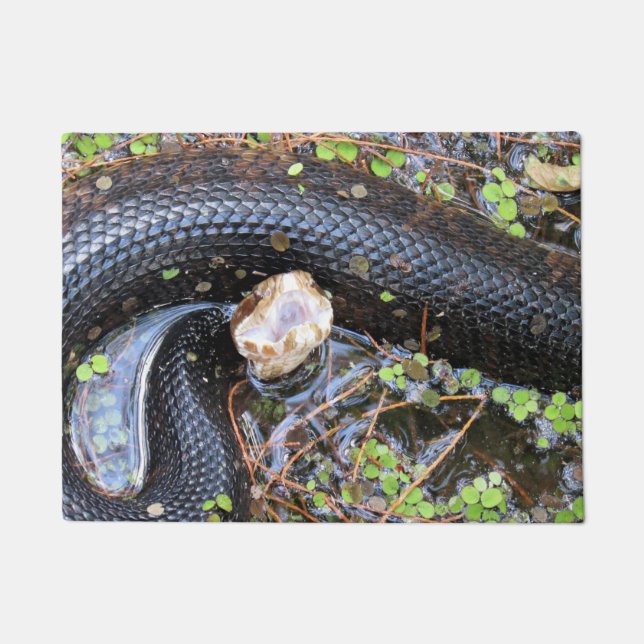 Cottonmouth Water Moccasin-  Doormat (Front)