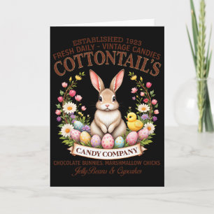 Cottontail’s Candy Co. Vintage Easter Bunny Easter Card
