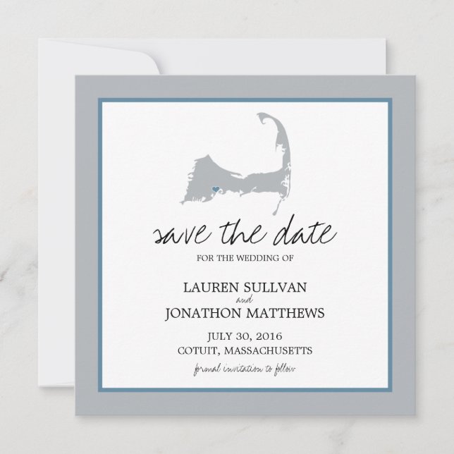 Cotuit Cape Cod Wedding Save the Date (Front)