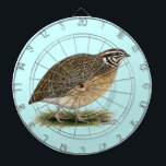 Coturnix Pharaoh Quail Dartboard<br><div class="desc">This little bird is known by many names.  It is migratory by nature and a common game bird where it is still wild.</div>