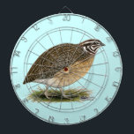 Coturnix Pharaoh Quail Dartboard<br><div class="desc">This little bird is known by many names.  It is migratory by nature and a common game bird where it is still wild.</div>