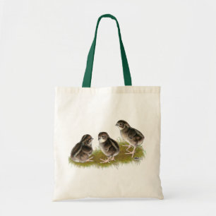 Coturnix Quail Chicks Tote Bag