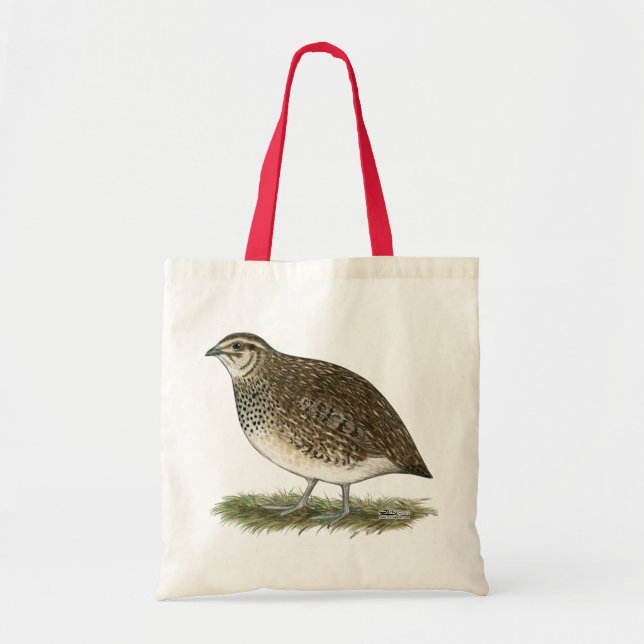 Coturnix Quail Hen Tote Bag (Front)