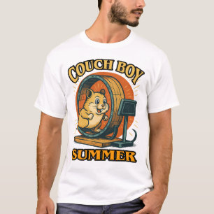 Couch Boy Summer — Lazy Vibes Hamster on the Move T-Shirt