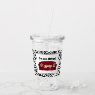 Couch Greyhound (fawn) Dog Lazy Sleeping Funny Acrylic Tumbler