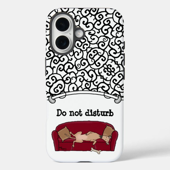 Couch Greyhound (fawn) Dog Lazy Sleeping Funny Case-Mate iPhone Case (Back)