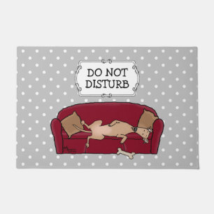 Couch Greyhound (fawn) Dog Lazy Sleeping Funny Doormat