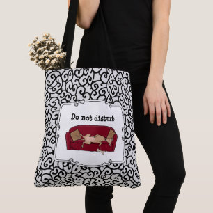 Couch Greyhound (fawn) Dog Lazy Sleeping Funny Tote Bag