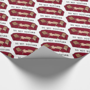 Couch Greyhound (fawn) Dog Lazy Sleeping Funny Wrapping Paper