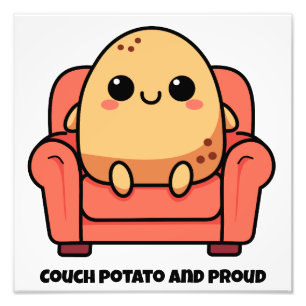 Couch Potato And Proud Photo Print