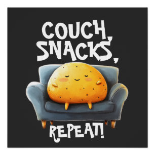 Couch Potato Funny Poster