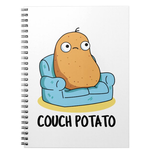 Couch Potato Funny Potato Pun  Notebook (Front)
