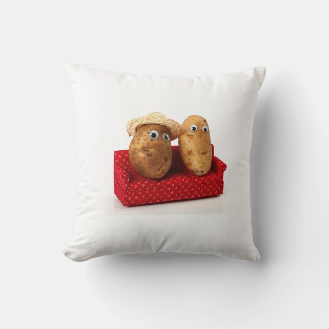 Couch potato throw pillow (Front)