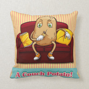 Couch Potato Throw Pillow