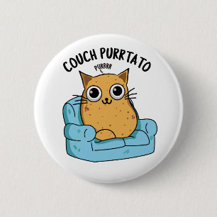Couch Purrtato Funny Potato Pun  2 Inch Round Button