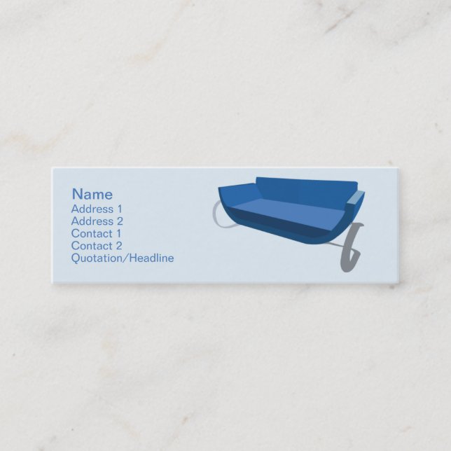 Couch - Skinny Mini Business Card (Front)