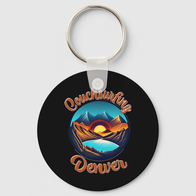 Couch Surfing Denver Colorado  Keychain (Front)