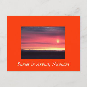 Coucher de soleil à Arviat, Nunavut Carte postale