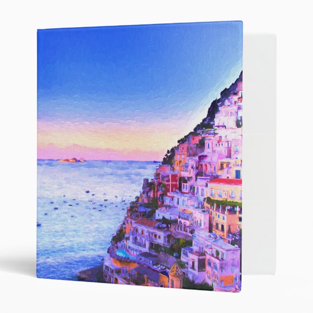 Coucher De Soleil À Positano, Italie Classeur (Devant/intérieur)