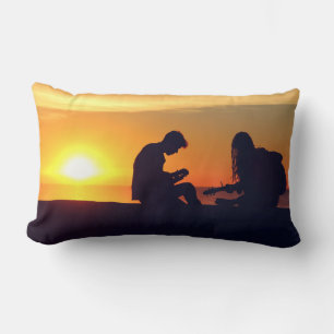 Coucher de soleil Amusant lancer oreiller