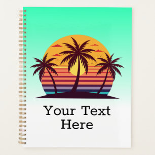 Coucher de soleil avec palmiers Vector