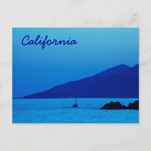 Coucher de soleil bleu Californie et carte postale