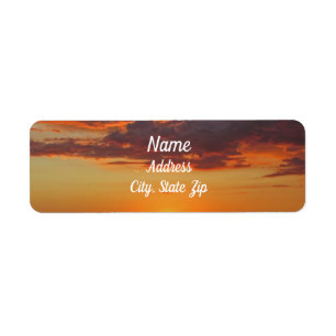 Coucher de soleil Bright Orange Nuages et Ciel