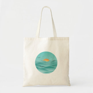 coucher de soleil dans le sac fourre-tout classiqu